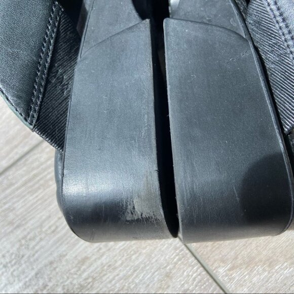 Rockport Square Toes Foam Insole Leather Slippers Sandals - Picture 8 of 14